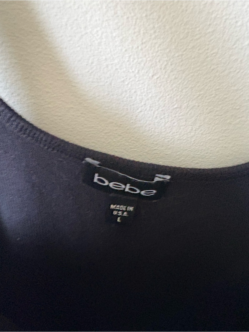 Y2K bebe Black Rhinestone Logo Tank Top - Picture 4 of 4